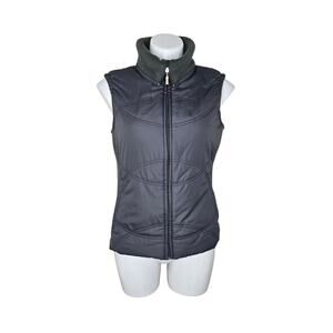 LUCY Women's Puffer ZIp Up Vest Green Size Medium